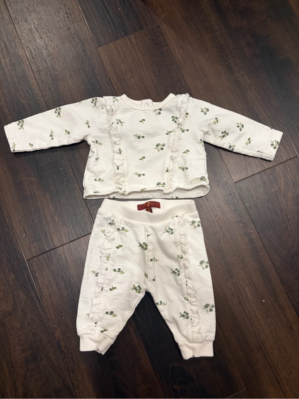 Seven For All Mankind Baby Floral Matching Set 0-3 Months
